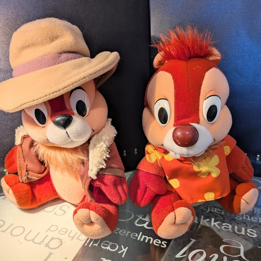 Disney Chip 'n' Dale Plush Pair - Red & Orange Rescue Rangers